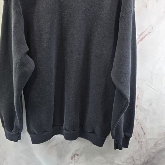 Vintage Sweatshirt Womens Large Black Husky Dog Sled Tok Alaska Nature Forest - Picture 7 of 11